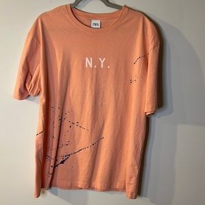 Zara t shirt size large salmon color